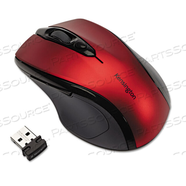 OEM#: K72422AMAPRO FIT БЕСПРОВОДНАЯ МЫШЬ СРЕДНЕГО РАЗМЕРА, ЧАСТОТА 2,4 ГГЦ/ДИАПАЗОН БЕСПРОВОДНОЙ СВЯЗИ 30 ФУТОВ, ДЛЯ ПРАВОЙ РУКИ, РУБИНОВО-КРАСНЫЙ от Kensington Computer Products