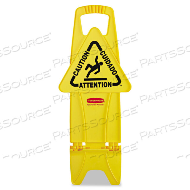 OEM#: FG9S0900YELFLOOR ЗНАК БЕЗОПАСНОСТИ ВНИМАНИЕ ENG/SP/FR от Rubbermaid Medical Division