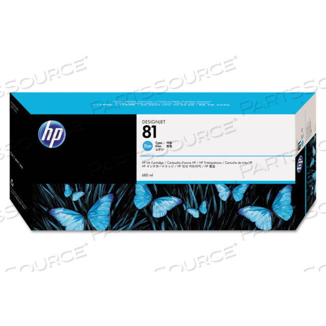 HP 81, (C4931A) ОРИГИНАЛЬНЫЙ КАРТРИДЖ С ГОЛУБЫМИ ЧЕРНИЛАМИ
