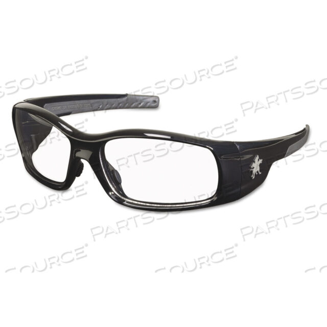 OEM#: SR110SR110 MCR SAFETY SWAGGER SR1 SERIES SAFETY GLASSES, CLEAR LENS, BLACK FRAME by MCR Safety