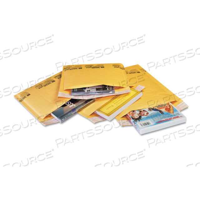 OEM#: 100729776JIFFYLITE САМОЗАПЕЧИВАЮЩАЯСЯ ПУЗЫРЧАТАЯ ПЕЧАТЬ, #000, БАРЬЕРНАЯ ПУЗЫРЬКОВАЯ ПОДУШКА С ВОЗДУШНЫМИ ЯЧЕЙКАМИ, САМОКЛЕЯЩАЯСЯ ЗАСТЕЖКА, 4 X 8, ЗОЛОТИСТАЯ КРАФТ-БУМАГА, 250/КОР, Sealed Air