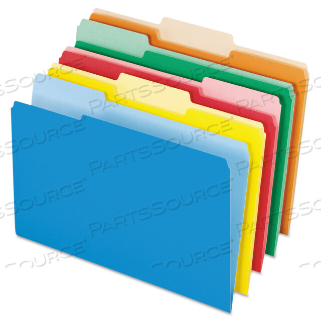 OEM#: 4350 ПАПКИ ДЛЯ АРХИВОВ ASSTINTERIOR 1/3, ЯРЛЫКИ ШИРИНОЙ 1/3: АССОРТИМЕНТ, РАЗМЕР LEGAL, РАЗНЫЕ ЦВЕТА, 100 ШТ./КОРОБКА от Esselte Pendaflex Corp.