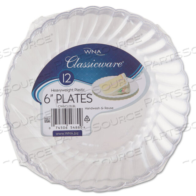OEM#: RSCW61512ПЛАСТИКОВЫЕ ТАРЕЛКИ CLASSICWARE, ДИАМЕТР 6, ПРОЗРАЧНЫЕ, 12 ШТ./УПАКОВКА, 15 УПАКОВОК/КОРОБКА от WNA