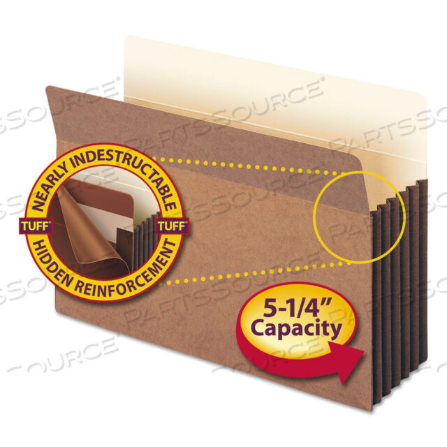 OEM#: 74390REDROPE TUFF POCKET, ОТКИДНЫЕ ПЕРЕДНИЕ КАРМАНЫ ДЛЯ ФАЙЛОВ С ПОЛНОСТЬЮ ЗАКРЫТЫМИ ВСТАВКАМИ, РАСШИРЕНИЕ 5,25, РАЗМЕР LEGAL, REDROPE, 10 ШТ./КОРОБКА от Smead
