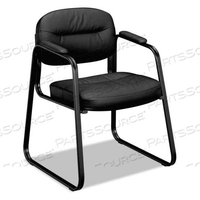 OEM#: HVL653.SB11HVL653 ГОСТЕВОЙ КРЕСЛО ИЗ МЯГКОЙ КОЖИ С ПРОШИВКОЙ, 22,25 X 23 X 32, ЧЕРНОЕ СИДЕНЬЕ, ЧЕРНАЯ СПИНКА, ЧЕРНОЕ ОСНОВАНИЕ от HON