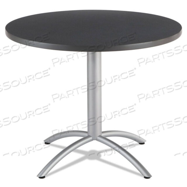 OEM#: 65628CAFEWORKS TABLE, CAFE-HEIGHT, ROUND TOP, 36 DIAMETER X 30H, GRAPHITE GRANITE/SILVER by Iceberg Enterprises