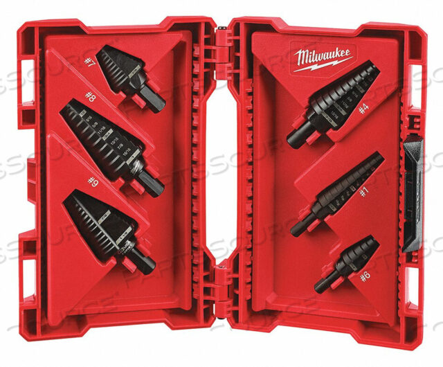 OEM#: 48-89-9224Набор из 6 ступенчатых бит (№ 1, № 4, № 6, № 7, № 8, № 9) от Milwaukee Electric Tools