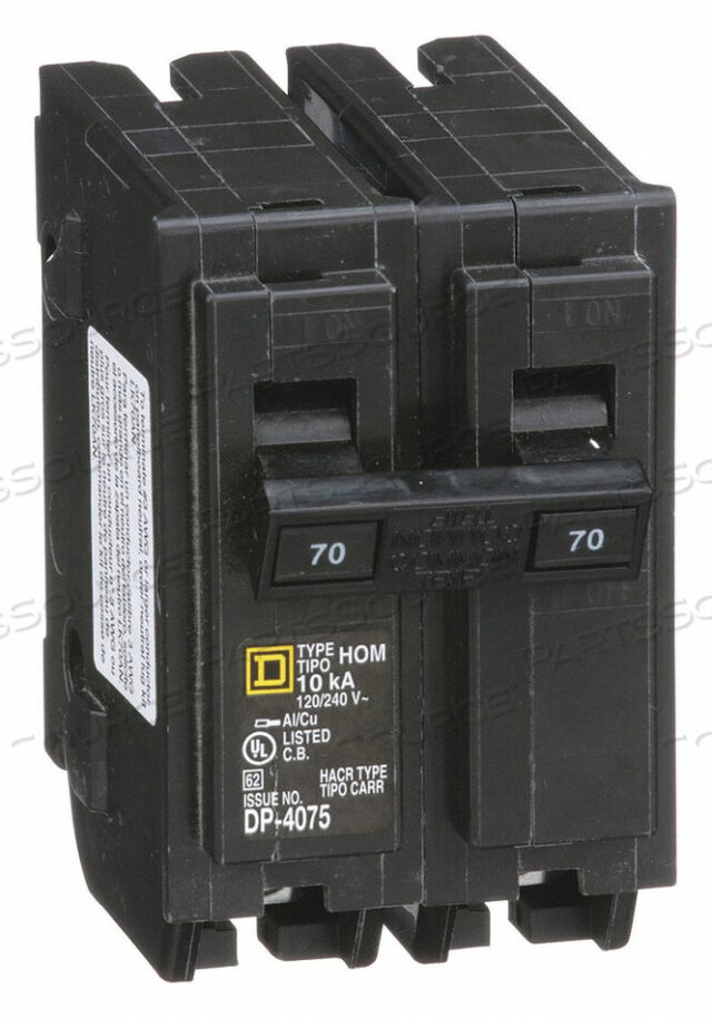 OEM#: HOM270АВТОМАТИЧЕСКИЙ ВЫКЛЮЧАТЕЛЬ 70A ВИЛКА 120/240V 2P от Square D