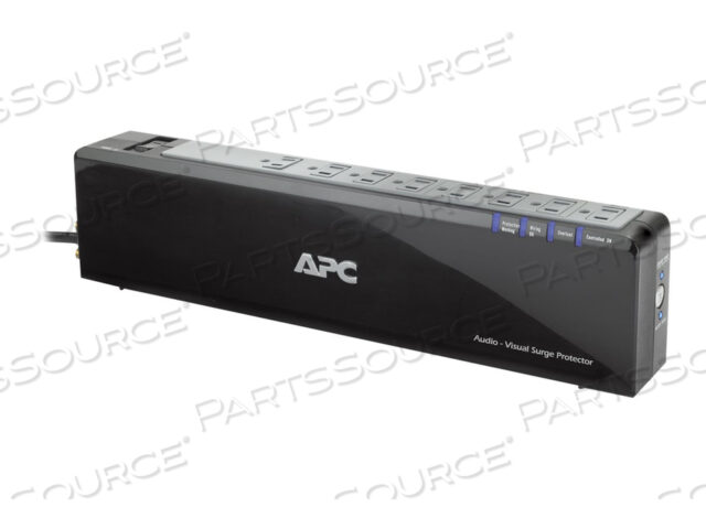 ЭНЕРГОСБЕРЕГАЮЩИЙ ФИЛЬТР ДЛЯ АУДИО/ВИДЕО APC - ФИЛЬТР ДЛЯ ПЕРЕНАПРЯЖЕНИЯ - ПЕРЕМЕННЫЙ ТОК 120 В - ВЫХОДНЫЕ РАЗЪЕМЫ: 8 - ЧЕРНЫЙ