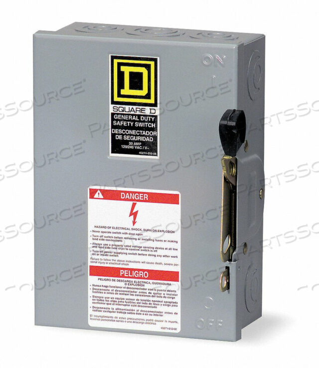 OEM#: D211NАВАРИЙНЫЙ ВЫКЛЮЧАТЕЛЬ 240 В переменного тока 2PST 30 AMPS AC от Square D