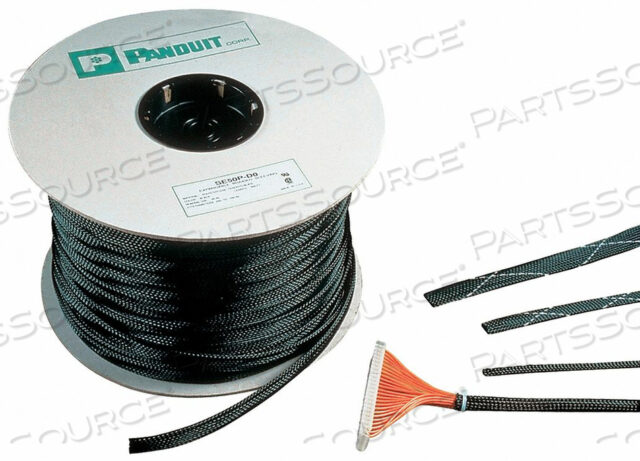 OEM#: SE50P-CR0BRAIDED SLEEVE 0.5IN X100FT BLK EA by Panduit