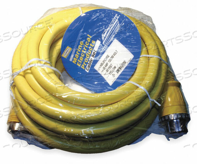 OEM#: HBL61CM52УДЛИНИТЕЛЬ ДЛЯ ШНУРА ПИТАНИЯ, 50 ФУТОВ, 50 А, 125/250 В переменного тока, 6 AWG, NEMA L14-50P/CS6365C - NEMA L14-50R/CS6364C, ЖЕЛТЫЙ от Hubbell Incorporated, Wiring Device-Kellums