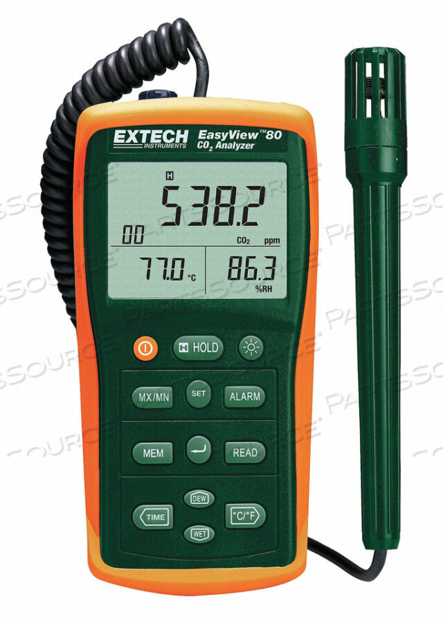 OEM#: EA80АНАЛИЗАТОР ВОЗДУХА В ПОМЕЩЕНИИ ОТ 1 ДО 6000 PPM CO2 от Extech Instruments