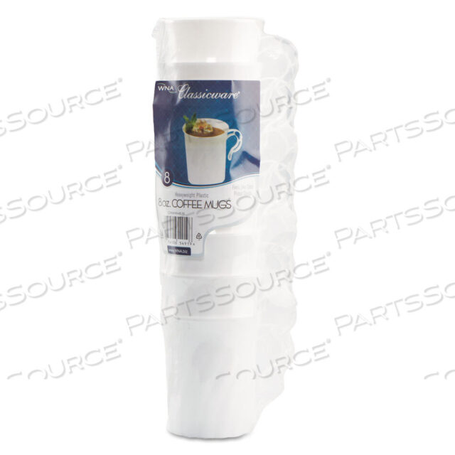 OEM#: WNA RSCWM8248WCLASSICWARE ПЛАСТИКОВЫЕ КОФЕЙНЫЕ КРУЖКИ, 8 УНЦИЙ, БЕЛЫЕ, 8 ШТУК, 24 УПАКОВКИ/КОРОБКА от WNA