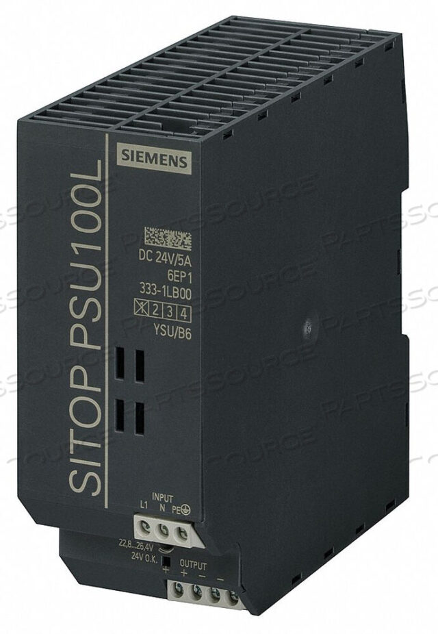 OEM#: 6EP13331LB00POWER SUPPLY, DC, SWITCHER, 120/230VAC INPUT, 24VDC OUTPUT, 120W by Siemens
