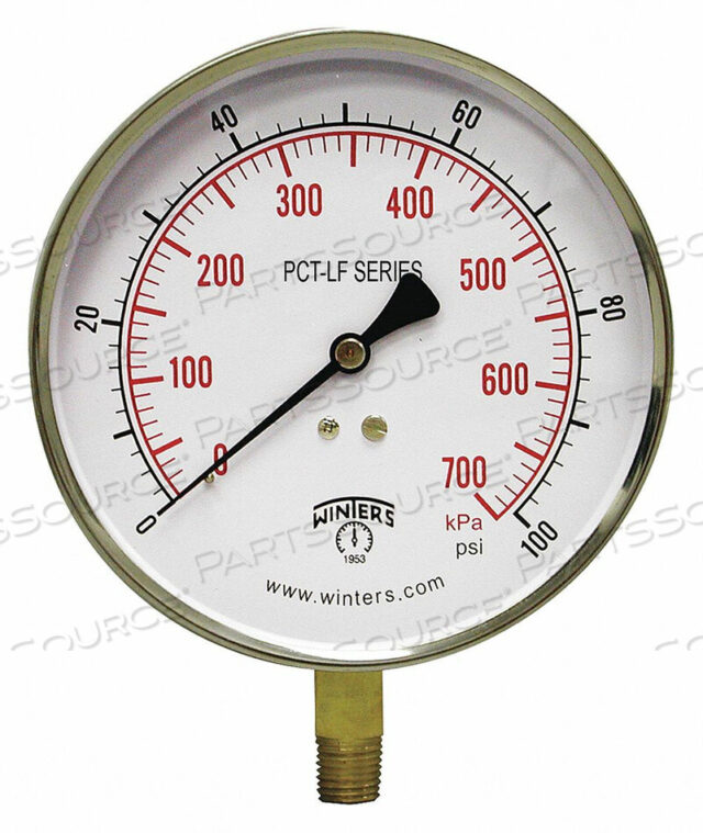 OEM#: PCT323LFJ1384 GAUGE PRESSURE 0 TO 100 PSI 4-1/2 IN. by Winters Instruments