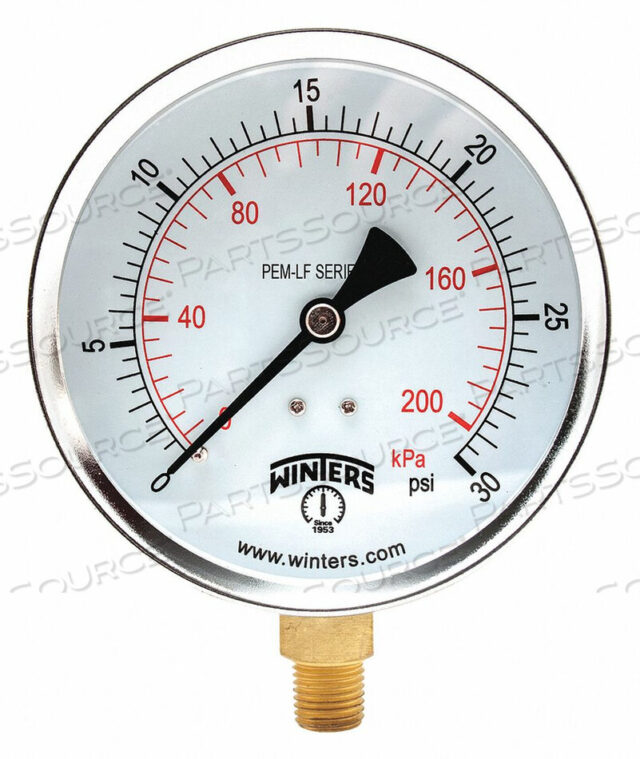 OEM#: PEM221LFМАНОМЕТР ДАВЛЕНИЯ 0 ДО 30 PSI 4 ДЮЙМА от Winters Instruments