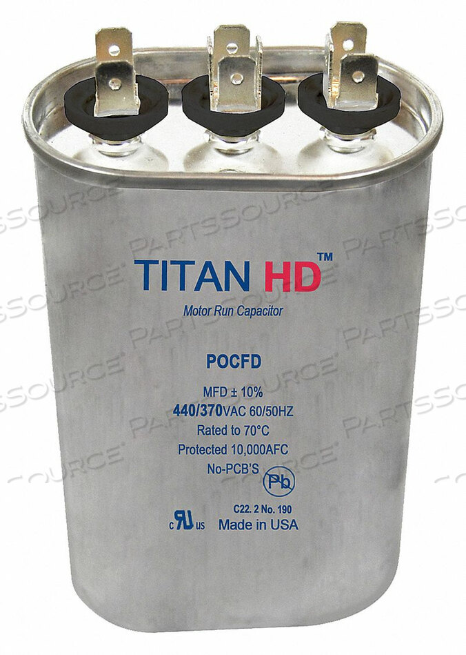 OEM#: POCFD455AMOTOR DUAL RUN CAP 45/5 MFD 440V OVAL от Titan HD
