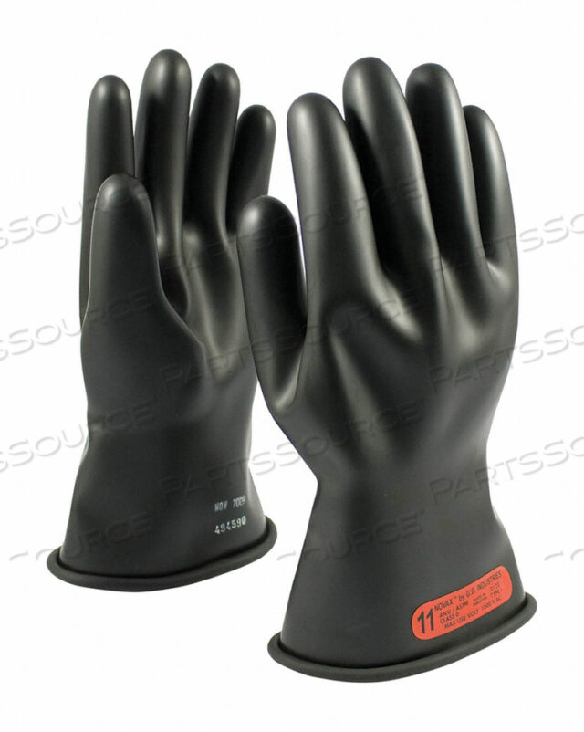 OEM#: 150-0-11/8ELECTRICAL RATED GLOVES, BLACK, 11, UNLINED, SMOOTH FINISH, BEADED, CLASS 0, 8 by Protective Industrial Products