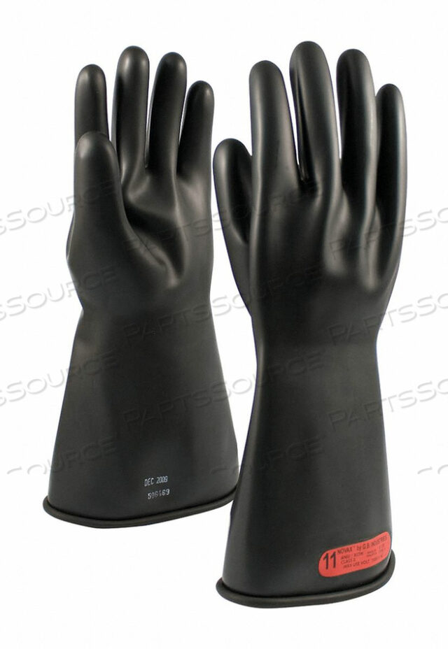 OEM#: 150-0-14/8ELECTRICAL RATED GLOVES, BLACK, 14, UNLINED, SMOOTH FINISH, BEADED, CLASS 0, 8 by Protective Industrial Products