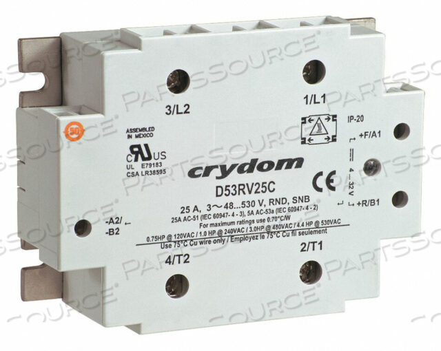 OEM#: D53RV25CHREV ТВЕРДОТЕЛЬНОЕ РЕЛЕ ОТ 4 ДО 32 В ПОСТОЯННОГО ТОКА 25 от CRYDOM