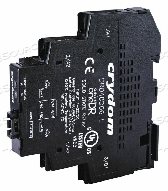 OEM#: DRD24D06RDUAL ТВЕРДОТЕЛЬНОЕ РЕЛЕ В 4 ДО 32 В ПОСТОЯННОГО ТОКА 6 от CRYDOM