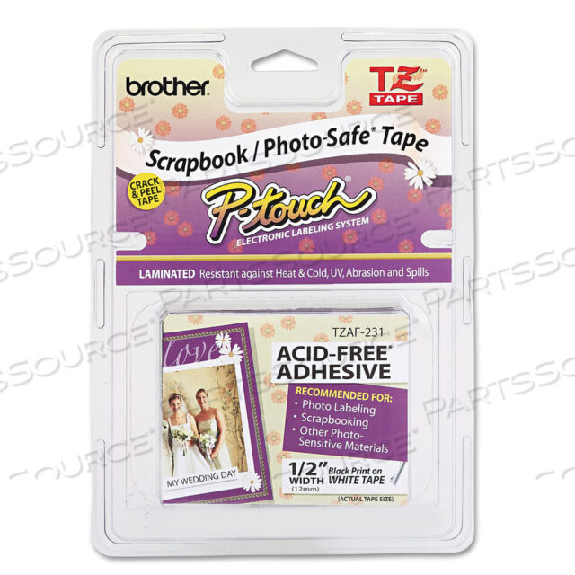 OEM#: TZEAF231TZ КАРТРИДЖ С ФОТОЗАЩИТНОЙ ЛЕНТОЙ ДЛЯ ЭТИКЕТ-МАШИН P-TOUCH, 0,47 X 26,2 ФУТА, ЧЕРНЫЙ НА БЕЛОМ от Brother