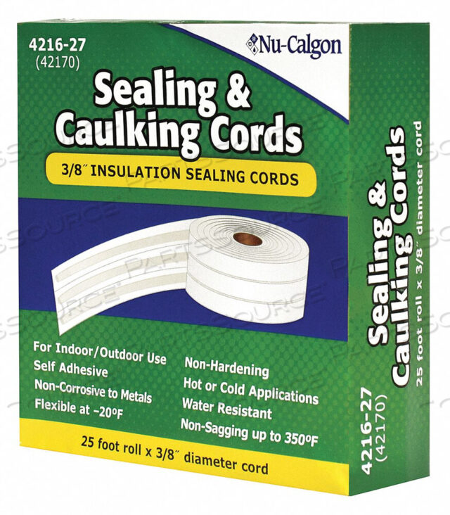 OEM#: 4216-27УПЛОТНИТЕЛЬНЫЕ ШНУРЫ 3/8 X 25 ФУТОВ РУЛОН БЕЛЫЕ от Nu-Calgon