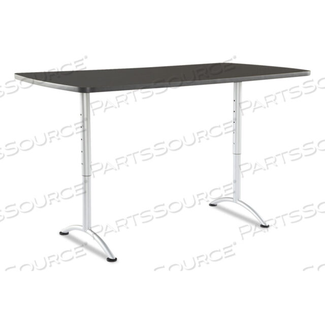 OEM#: 69327ARC ADJUSTABLE-HEIGHT TABLE, RECTANGULAR TOP, 36W X 72D X 30 TO 42H, GRAPHITE/SILVER by Iceberg Enterprises