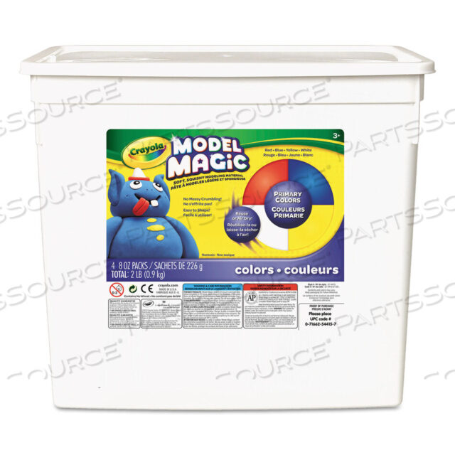 OEM#: 574415MODEL MAGIC MODELING COMPOUND, 8 OZ PACKS, 4 PACKS, BLUE, RED, WHITE, YELLOW, 2 LBS by Crayola