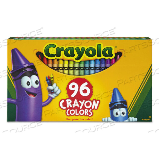 OEM#: 520096CLASSIC COLOR CRAYONS IN FLIP-TOP PACK WITH SHARPENER, 96 COLORS/PACK by Crayola