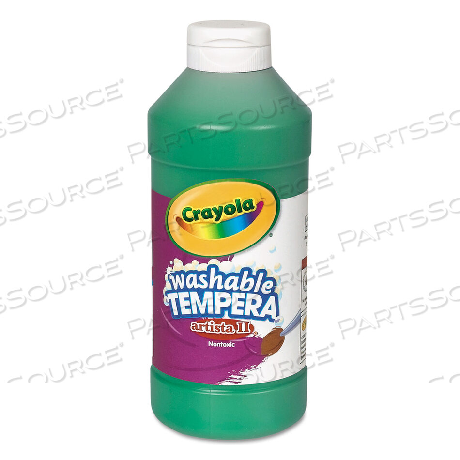 OEM#: 543115044ARTISTA II WASHABLE TEMPERA PAINT, GREEN, 16 OZ BOTTLE by Crayola