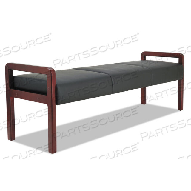 OEM#: ALERL2419MALERA RECEPTION LOUNGE WL SERIES BENCH, THREE-SEATER, 65.75W X 22.25D X 22.88H, BLACK/MAHOGANY by Alera