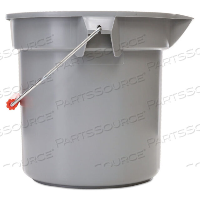 OEM#: FG261400GRAY14 КРУГЛОЕ ХОЗЯЙСТВЕННОЕ ВЕДРО ОБЪЕМОМ 14 КВАРТ, ПЛАСТИКОВОЕ, СЕРОЕ, ДИАМЕТРОМ 12, от Rubbermaid Medical Division
