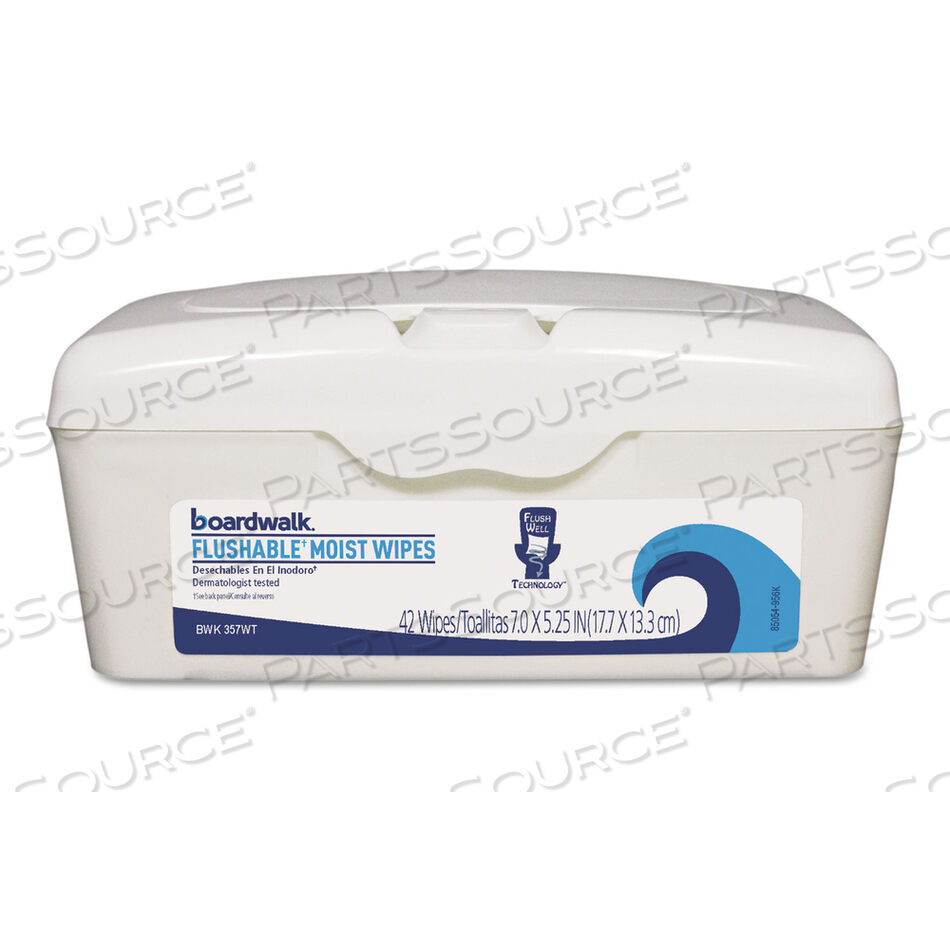 OEM#: BWK457WTFLUSHABLE MIST WIPES, 5.25 X 7, ЦВЕТОЧНЫЙ АРОМАТ, 42 ШТ./ТУБА, 12 ТУБ/КОРОБКА от Boardwalk