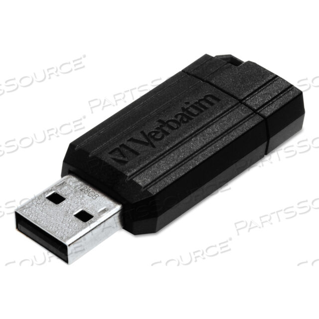 USB-ФЛЕШ-НАКОПИТЕЛЬ PINSTRIPE, 128 ГБ, ЧЕРНЫЙ