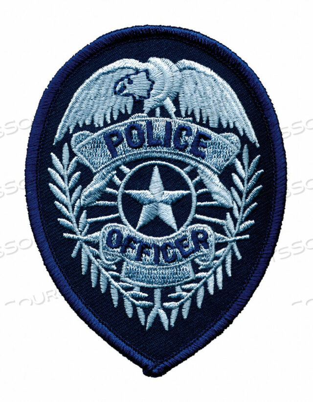 OEM#: 5120EMBRDRD НАШИВКА POLICE OFF SLVR/DRK NAVY от Heros Pride