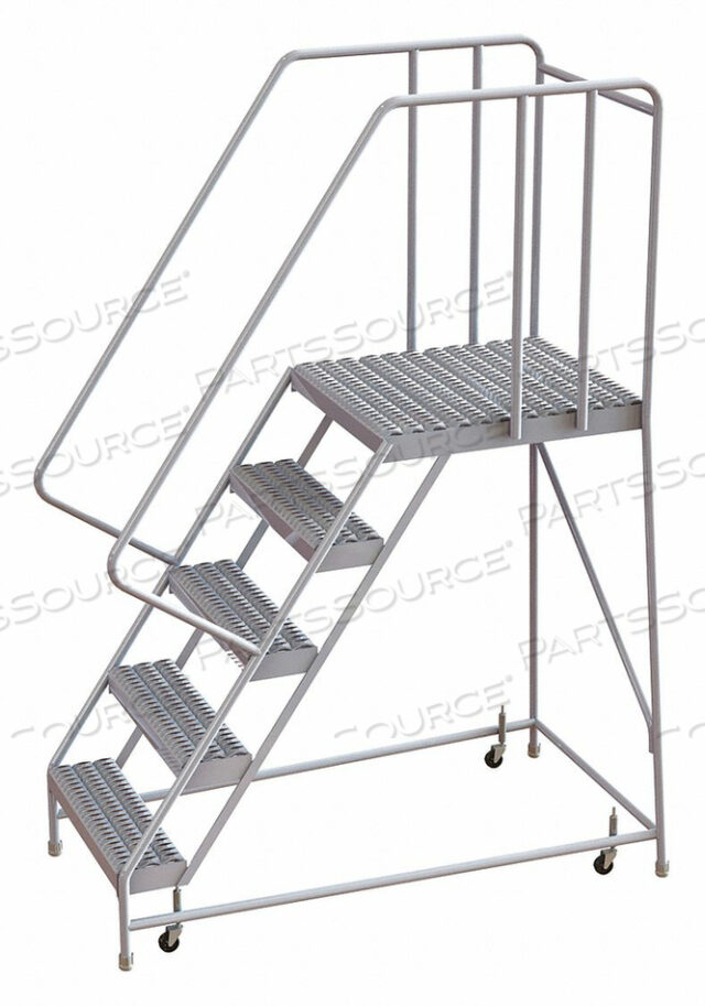 OEM#: WLAR105245-D55 АЛЮМИНИЕВАЯ ЛЕСТНИЦА НА КОЛЕСАХ, 24W GRIP TREAD, 28D TOP STEP, 32 ПОРУЧНЯ от Tri-Arc