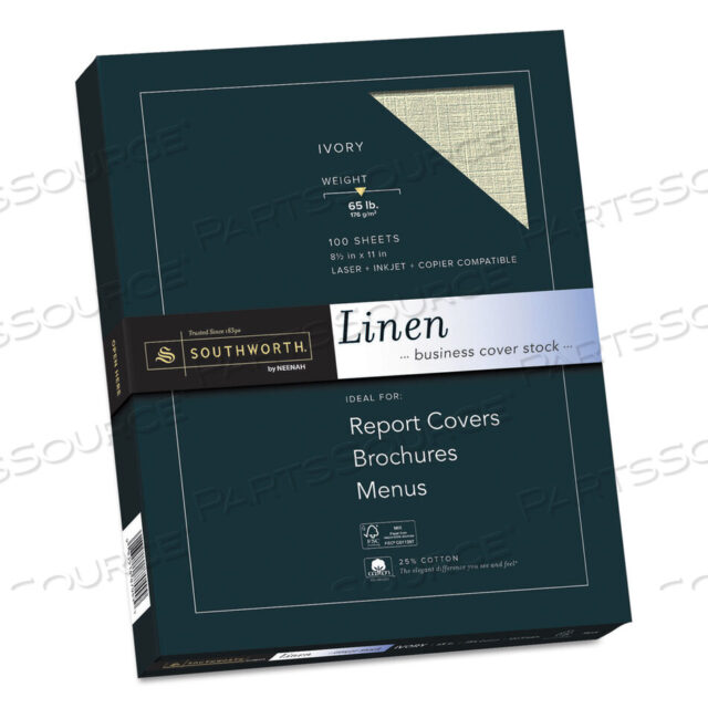 OEM#: Z560CK25% ХЛОПКОВЫЙ ЛЬНЯНОЙ ЧЕХОЛ, ВЕС 65 ФУНТОВ, 8,5 X 11, 100/УПАКОВКА от SOUTHWORTH PRODUCTS CORP