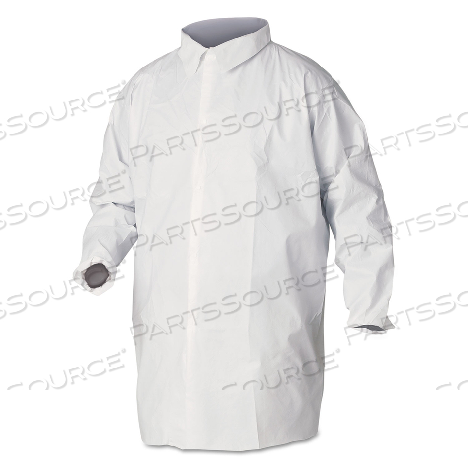 OEM#: 44443A40 ЛАБОРАТОРНЫЕ ХАЛАТЫ ДЛЯ ЗАЩИТЫ ОТ ЖИДКОСТЕЙ И ЧАСТИЦ, БОЛЬШИЕ, БЕЛЫЕ, 30 ШТ./КОРОБКА от KleenGuard