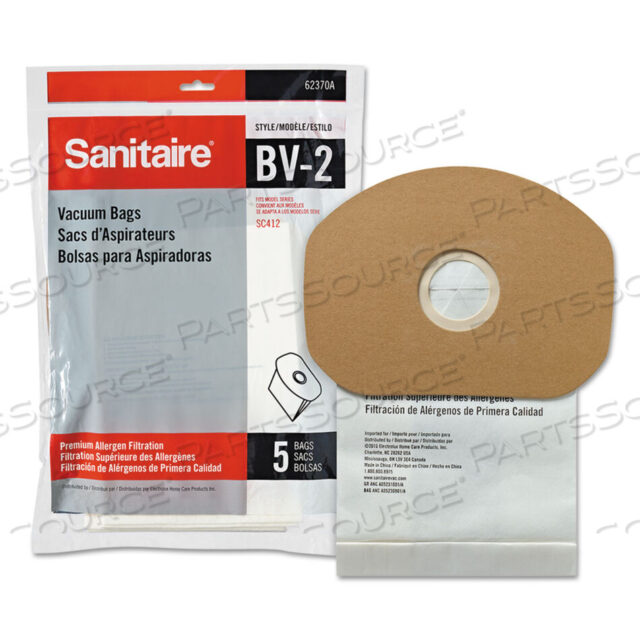 OEM#: 62370A-10DISPOSABLE DUST BAGS FOR SANITAIRE COMMERCIAL BACKPACK VACUUM, 5/PACK, 10 PACKS/CARTON by Sanitaire
