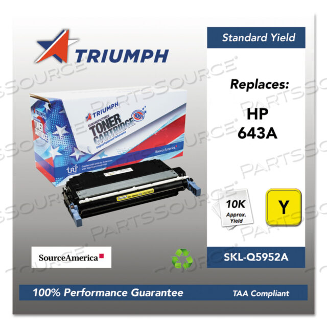 OEM#: SKL-Q5952A751000NSH0285 ВОССТАНОВЛЕННЫЙ ТОНЕР Q5952A (643A), РЕСУРС 10 000 СТРАНИЦ, ЖЕЛТЫЙ от Triumph