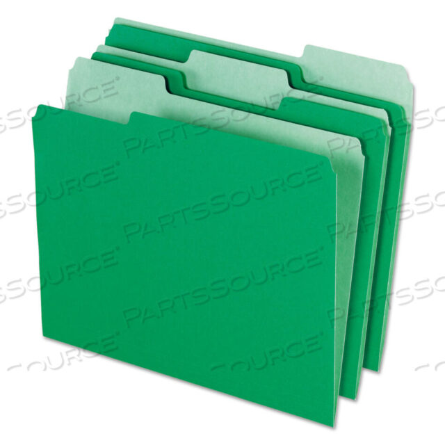 OEM#: 4210 1/3 BGRВНУТРЕННИЕ ПАПКИ ДЛЯ АРХИВОВ, С ВЫРЕЗНЫМИ ЯРЛЫКАМИ ШИРИНОЙ 1/3: АССОРТИМЕНТ, ФОРМАТ LETTER, ЯРКО-ЗЕЛЕНЫЙ, 100 ШТ./КОРОБКА от Esselte Pendaflex Corp.