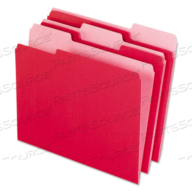 OEM#: 4210 ПАПКИ-ФАЙЛЫ 1/3 REDINTERIOR, ЯРЛЫКИ ШИРИНОЙ 1/3: АССОРТИМЕНТ, ФОРМАТ LETTER, КРАСНЫЕ, 100 ШТ./КОРОБКА от Esselte Pendaflex Corp.