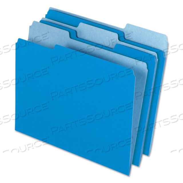 OEM#: 4210 ПАПКИ-ФАЙЛЫ 1/3 BLUINTERIOR, ЯРЛЫКИ ШИРИНОЙ 1/3: АССОРТИМЕНТ, ФОРМАТ LETTER, СИНИЙ, 100 ШТ./КОРОБКА от Esselte Pendaflex Corp.