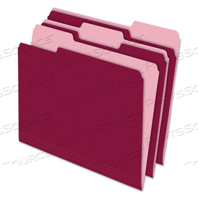 OEM#: 4210 ПАПКИ ДЛЯ АРХИВОВ 1/3 BURINTERIOR, ЯРЛЫКИ ШИРИНОЙ 1/3: АССОРТИМЕНТ, ФОРМАТ LETTER, БОРДОВЫЙ, 100 ШТ./КОРОБКА от Esselte Pendaflex Corp.