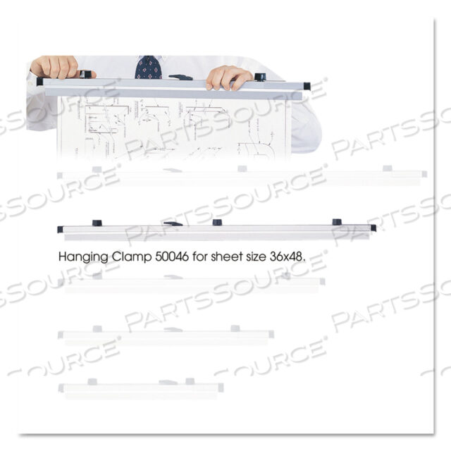 OEM#: 50046SHEET FILE HANGING CLAMPS, 100 SHEETS PER CLAMP, 36 LENGTH, 6/CARTON by Safco