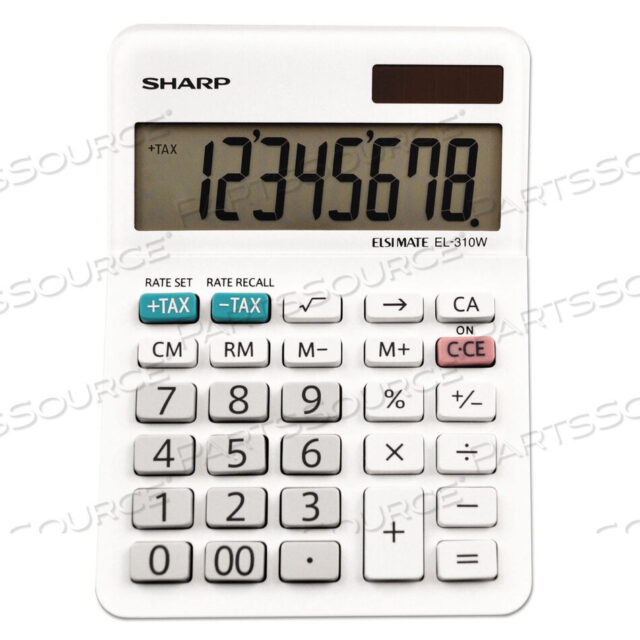 OEM#: EL-310WBEL-310WB МИНИ-КАЛЬКУЛЯТОР НАСТОЛЬНЫЙ, 8-ЗНАЧНЫЙ ЖК-ДИСПЛЕЙ от Sharp Electronics Corporation