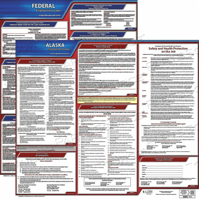 OEM#: 100-AK-1LABORLAW ПЛАКАТ FED/STA AK ENG 20INH 1YR от J.J. Keller & Associates