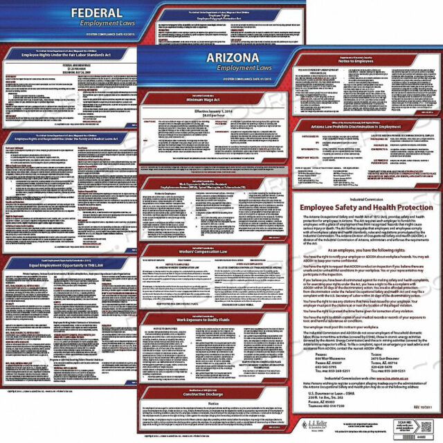 OEM#: 100-AZ-3LABORLAW ПОСТЕР FED/STA AZ ENG 20INH 3YR автор J.J. Келлер и партнеры